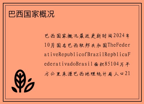 巴西国家概况